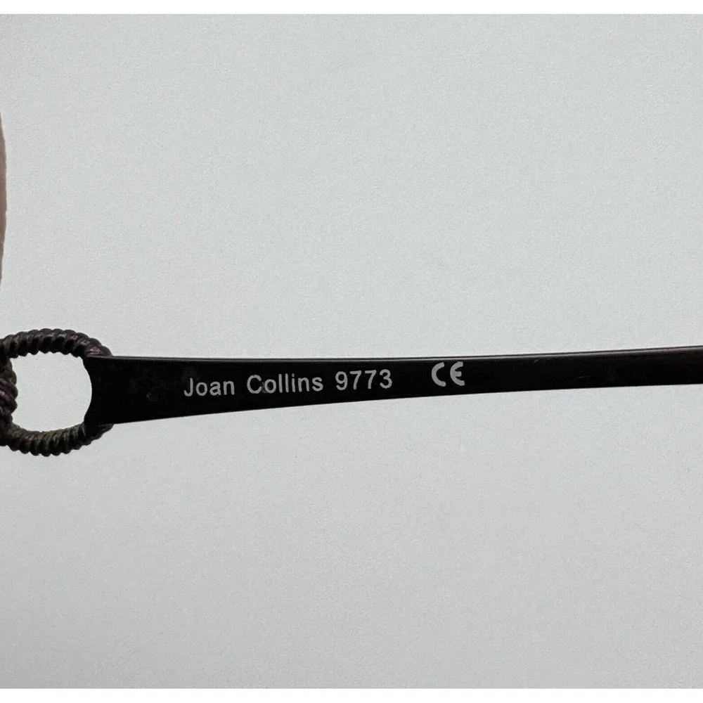 Joan Collins‎ 9773 Plum Metal Eyeglass Frames ONLY 53-17-135 with Case Y2K